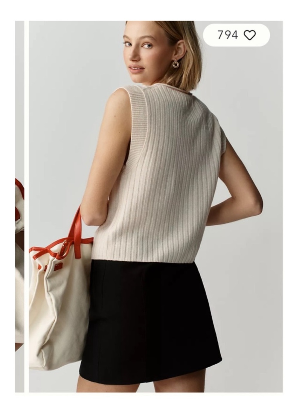 NWT ANTHROPOLOGY Pilcro Heart Crew-Neck Muscle Sweater - Picture 4 of 5